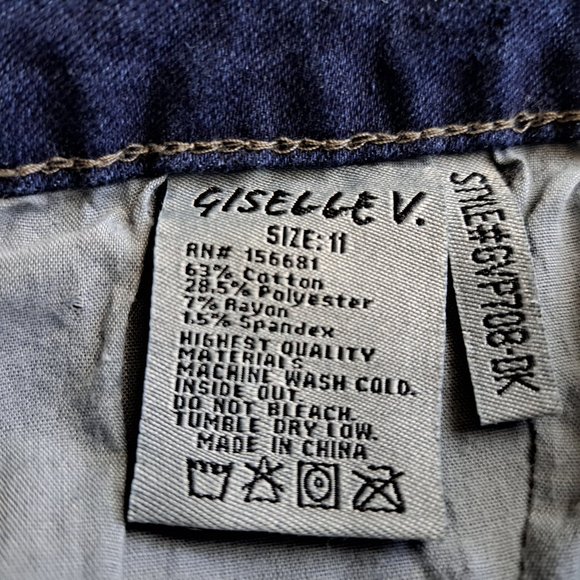 Giselle V. Denim Juniors Skinny Blue Jeans Size 11 Preowned Good Condition - Picture 7 of 11
